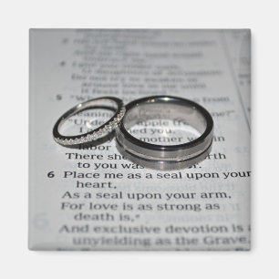 Wedding Rings Bible Verse Magnet