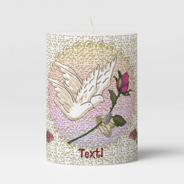 Wedding Rings  Candle (Front)