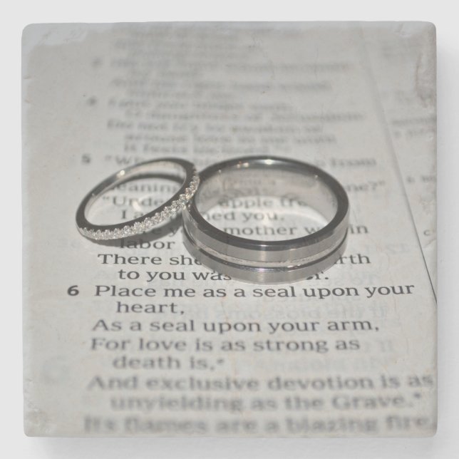 Wedding Rings Coasters (Front)