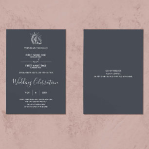 Wedding rings dark background elegant invitation