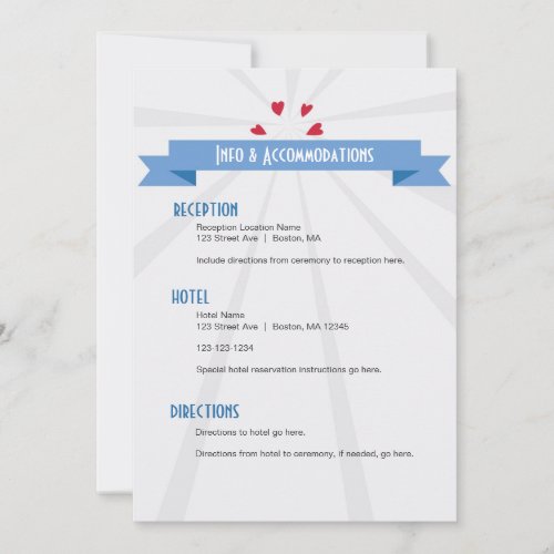 Wedding Rings Details Card in Blue