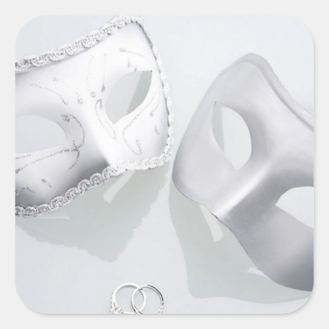 Wedding Rings Drama Square Sticker (Front)