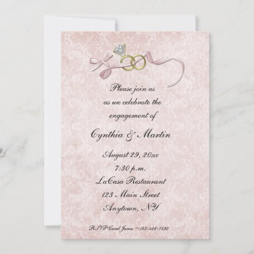 Wedding Rings Engagement Invitation