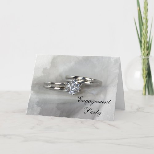 Wedding Rings Engagement Party Invitation