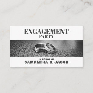 Wedding Rings, Engagement Party Ticket Invitation