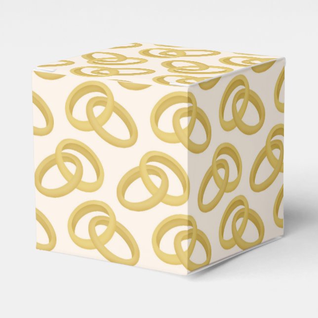 Wedding Rings Favor Boxes (Front Side)