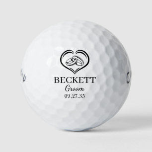 Wedding Rings Groom Golf Balls