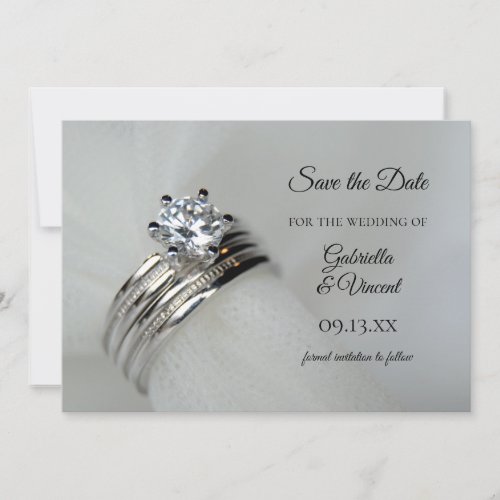 Wedding Rings Marriage Save the Date