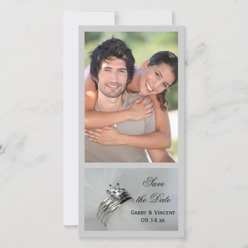 Wedding Rings Marriage Save the Date Announcement