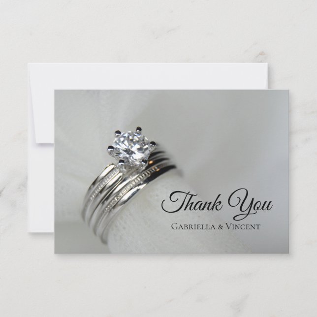 Wedding Rings Marriage Thank You (Front)
