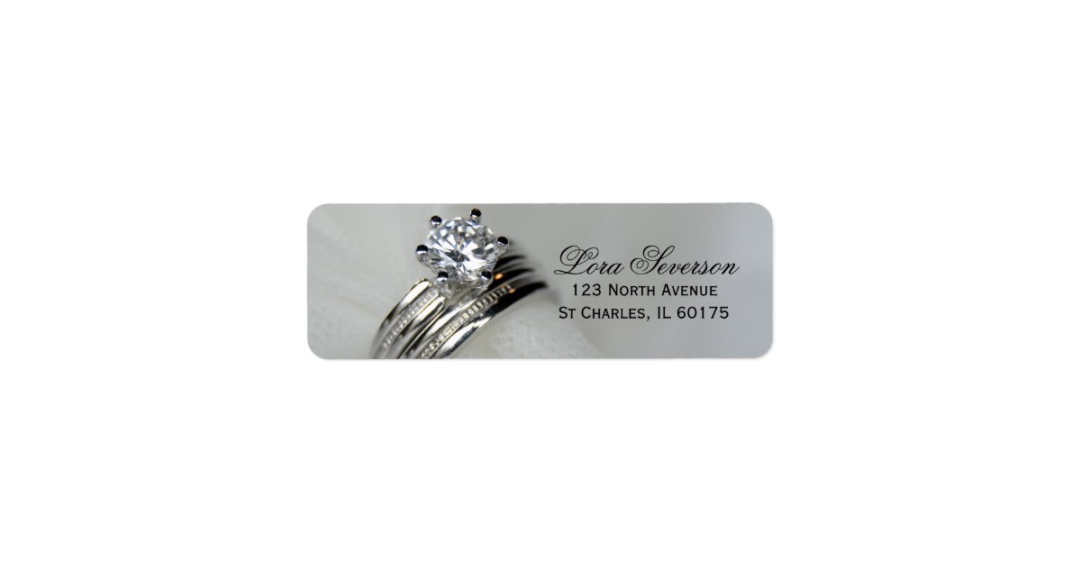 Wedding Rings Return Address Label