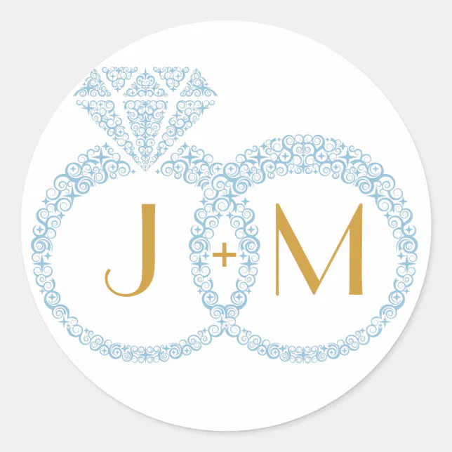 Wedding Rings Sticker | Zazzle