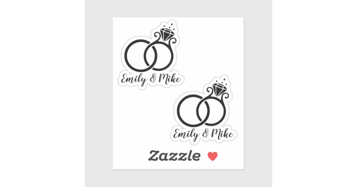 Wedding rings stickers