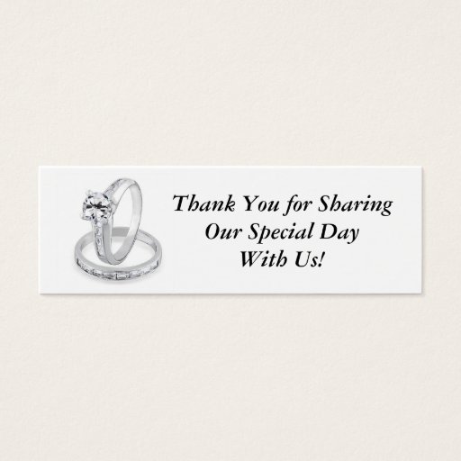 Customizable Wedding Rings Tag Business Card Templates