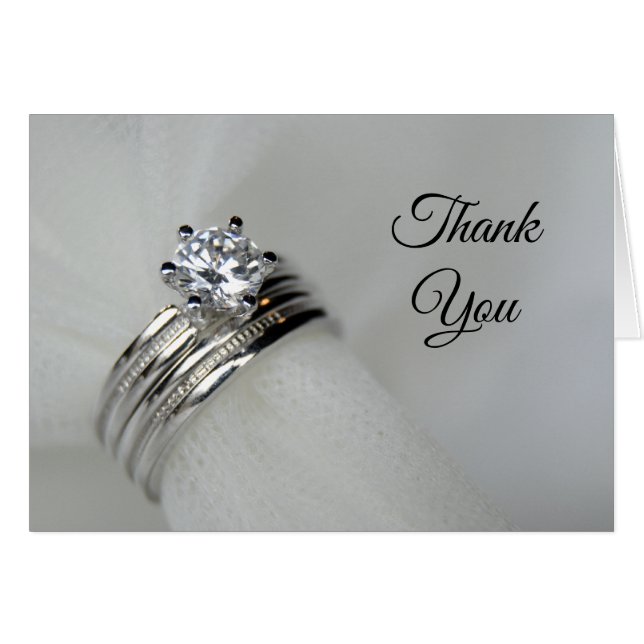Wedding Rings Thank You Cards (Front Horizontal)