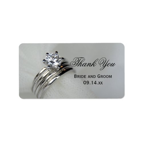 Wedding Rings Thank You Favor Tag