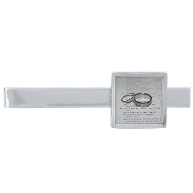 Wedding Rings Tie Clip (Front)