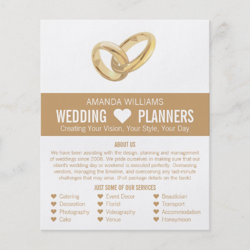 Wedding Rings Wedding Event Planner Advertising Flyer