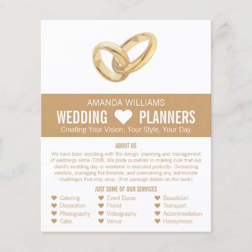 Wedding Rings Wedding Event Planner Advertising Flyer