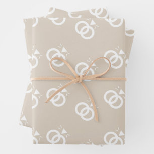 wedding rings wrapping paper sheets