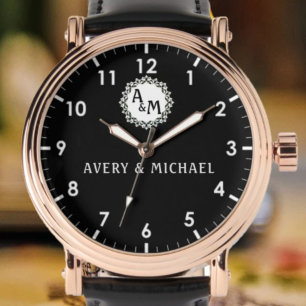 Wedding Romantic Gifts Vintage style Couple names Watch