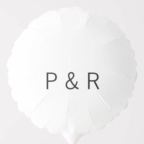 Wedding romantic partner add couple initial letter balloon