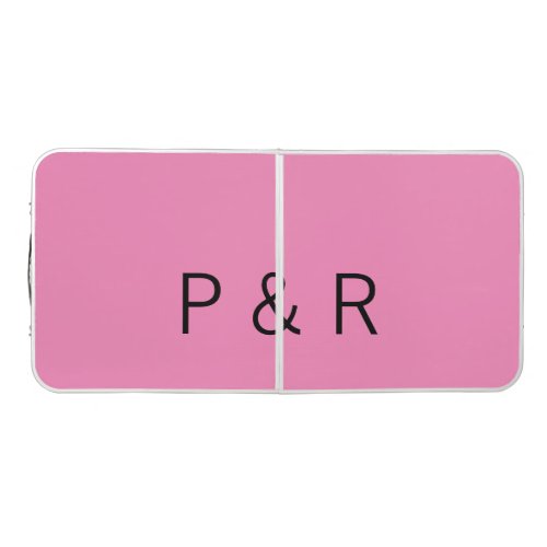 Wedding romantic partner add couple initial letter beer pong table