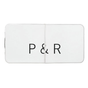 Wedding romantic partner add couple initial letter beer pong table