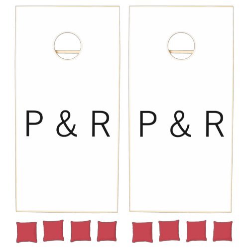 Wedding romantic partner add couple initial letter cornhole set