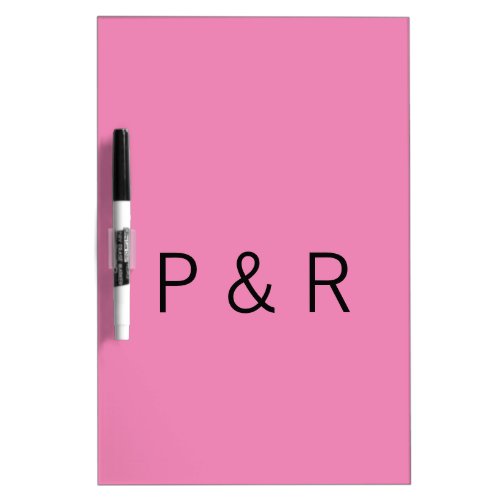 Wedding romantic partner add couple initial letter dry erase board