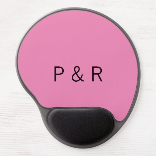 Wedding romantic partner add couple initial letter gel mouse pad