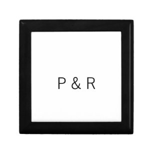 Wedding romantic partner add couple initial letter gift box