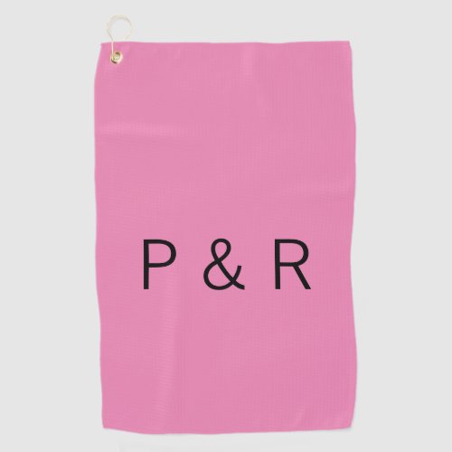 Wedding romantic partner add couple initial letter golf towel