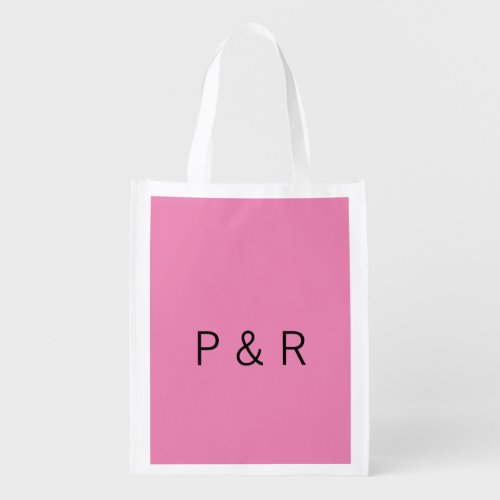Wedding romantic partner add couple initial letter grocery bag