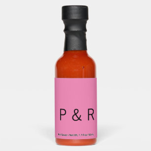 Wedding romantic partner add couple initial letter hot sauces