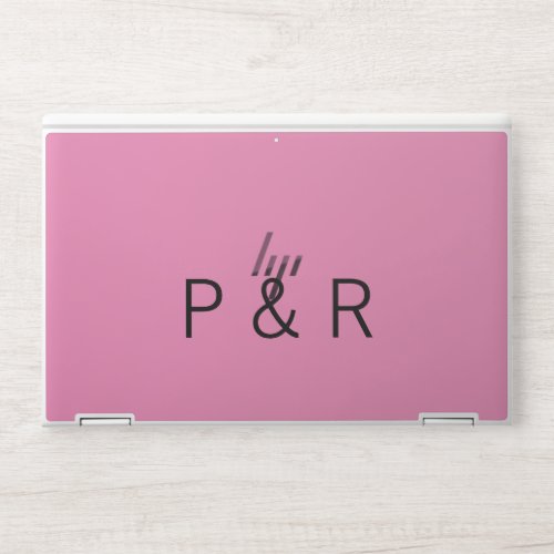 Wedding romantic partner add couple initial letter HP laptop skin