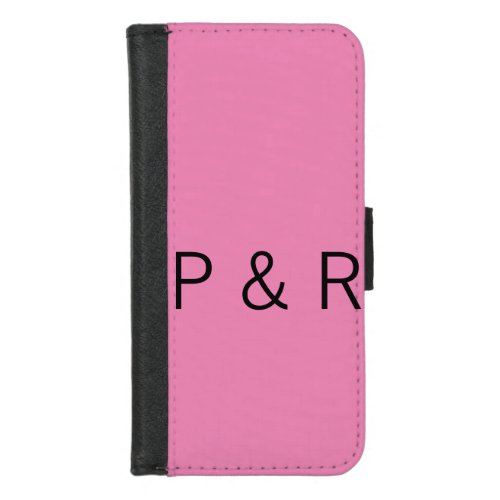 Wedding romantic partner add couple initial letter iPhone 87 wallet case