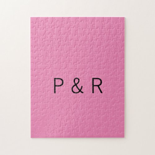 Wedding romantic partner add couple initial letter jigsaw puzzle