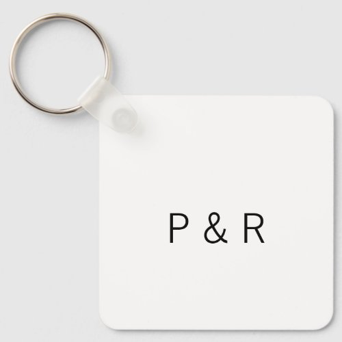 Wedding romantic partner add couple initial letter keychain