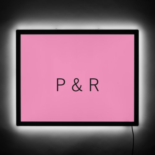 Wedding romantic partner add couple initial letter LED sign