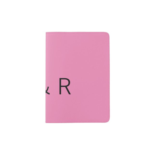Wedding romantic partner add couple initial letter passport holder (Front)