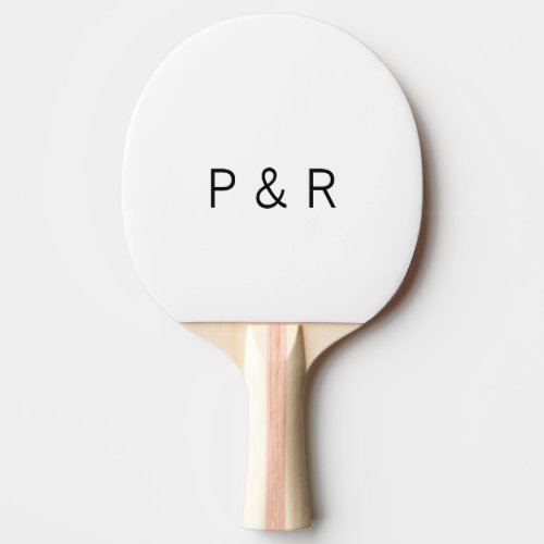 Wedding romantic partner add couple initial letter ping pong paddle