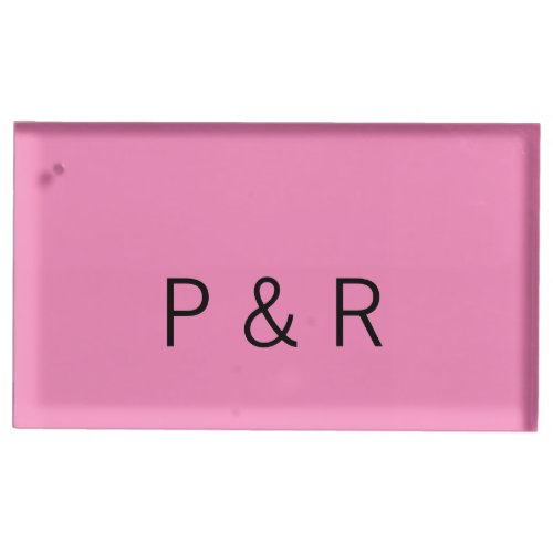 Wedding romantic partner add couple initial letter place card holder