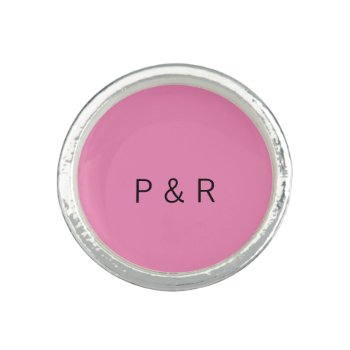Wedding Romantic Partner Add Couple Initial Letter Ring by RaulParshCreations at Zazzle