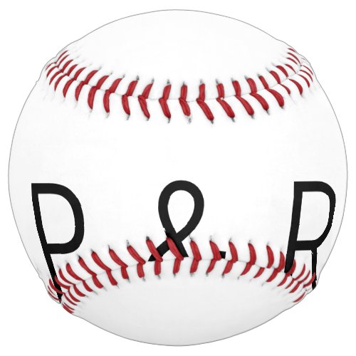 Wedding romantic partner add couple initial letter softball