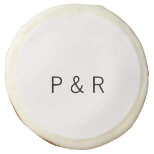 Wedding romantic partner add couple initial letter sugar cookie