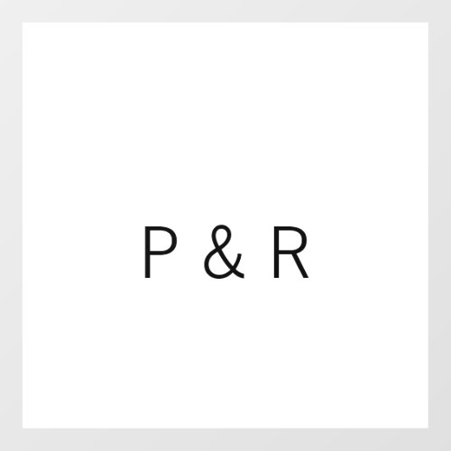 Wedding romantic partner add couple initial letter wall decal 