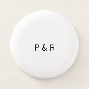 Wedding romantic partner add couple initial letter Wham-O frisbee