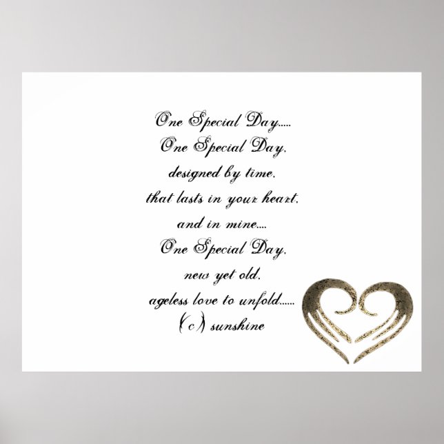 WEDDING ROMANTIC POSTER STYLE DESIGN  (Front)