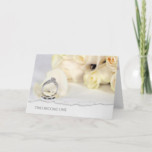 wedding rose bouquet with torn paper edge card